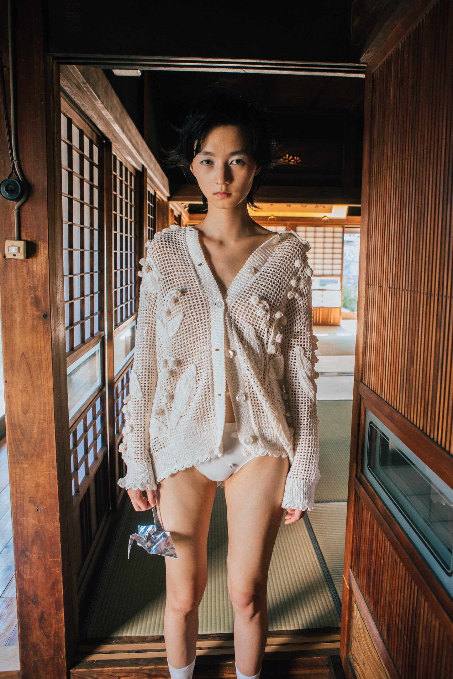 【数量限定】Lily of the Valley Hand-Knit Cardigan