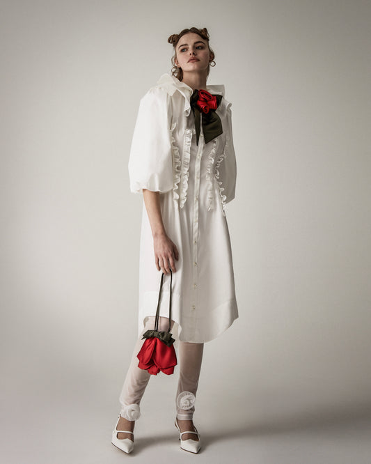 Cotton Long Nightdress(White)