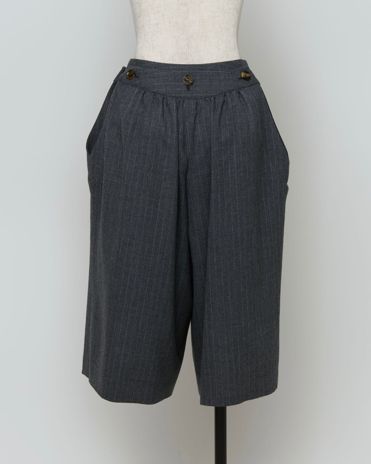 Striped Wool Layered Short Drawers(Gray)