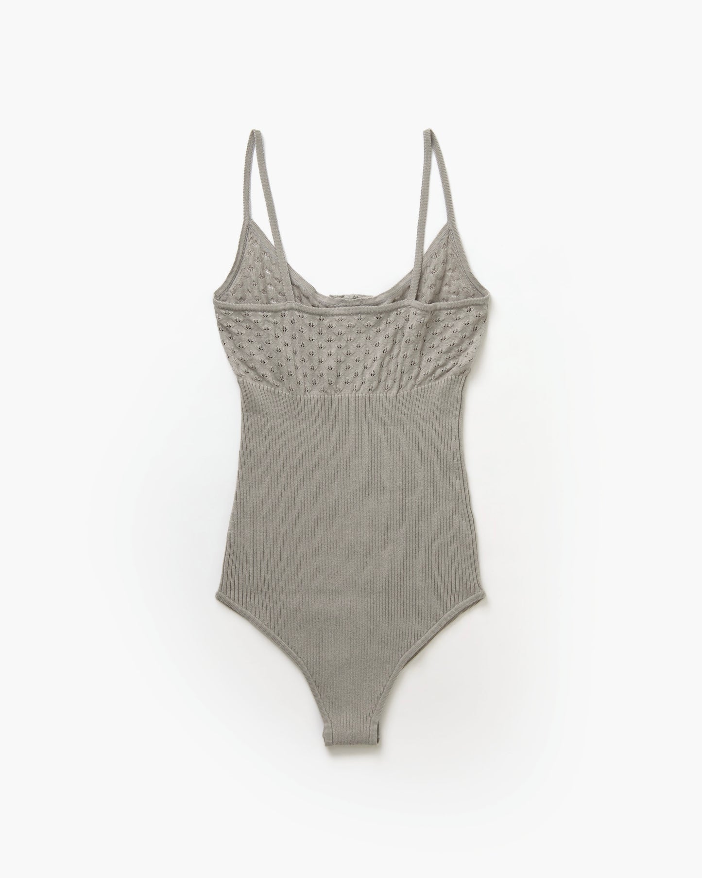 Cotton Bow Knit Bodysuit(Gray)