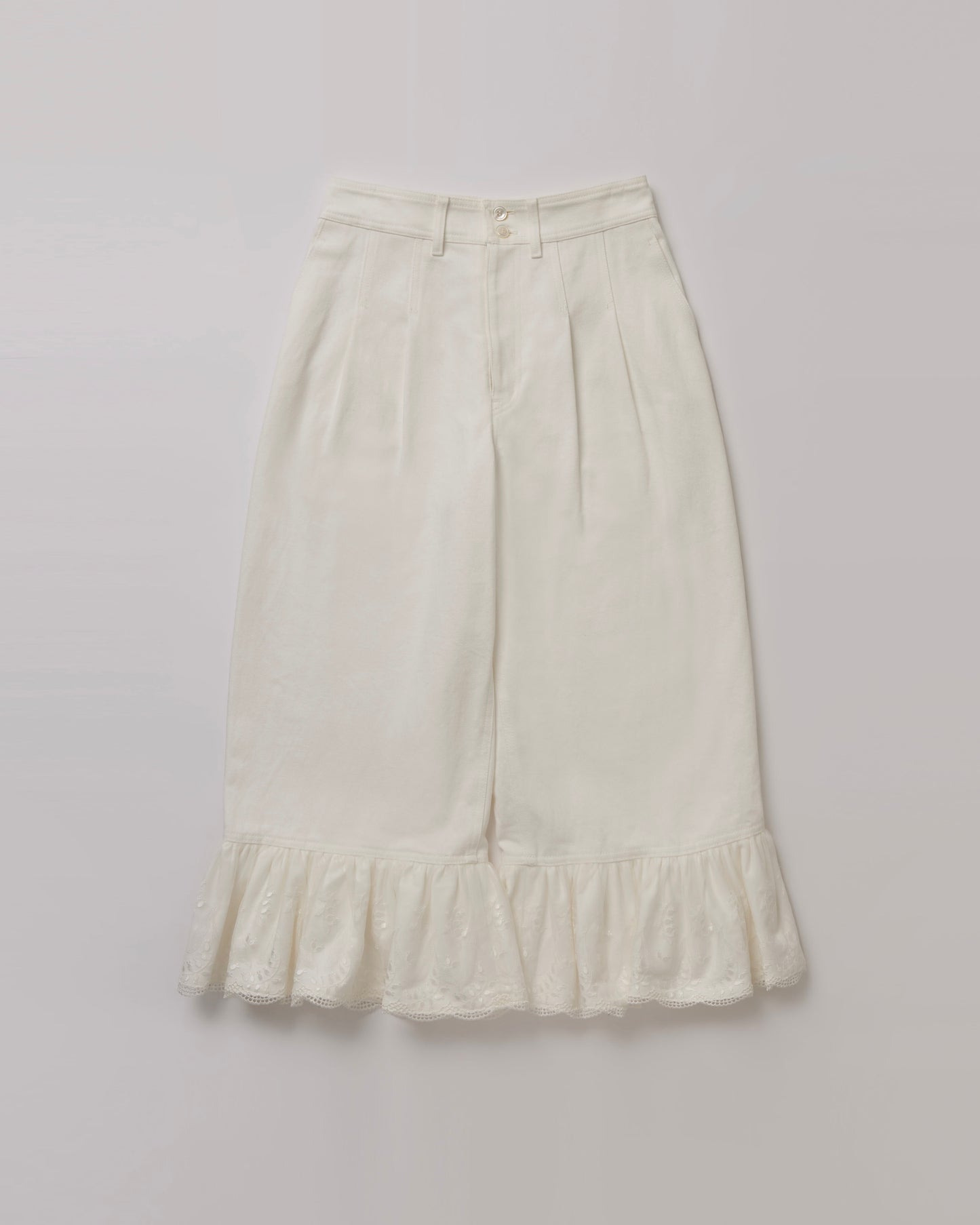 Lace Drawer Denim Pants