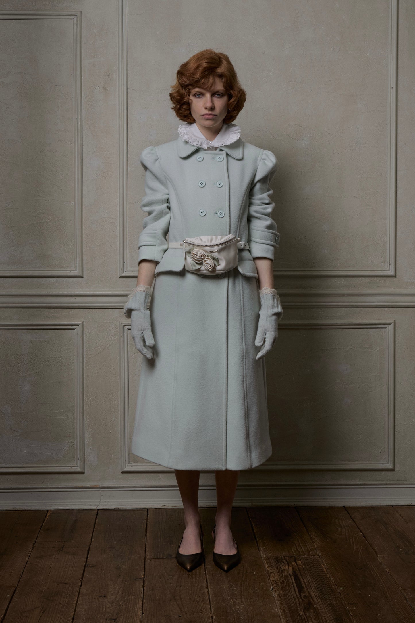 Wool Puff Sleeve Coat(Mint)