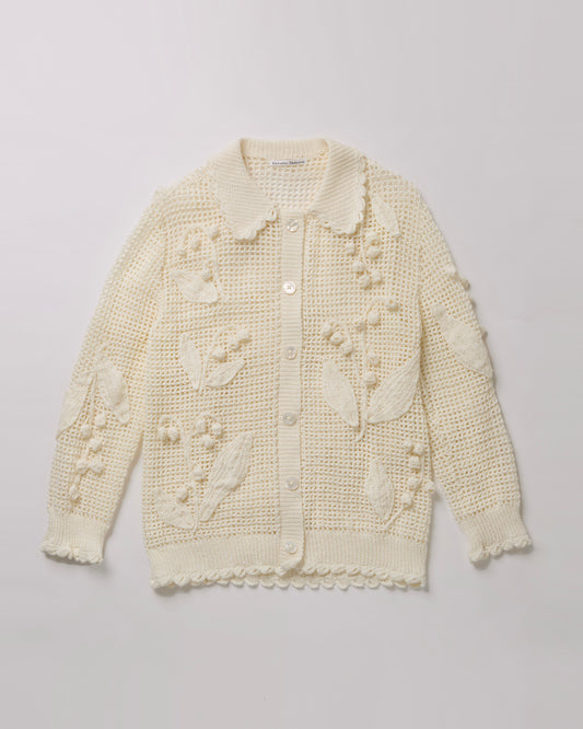 【数量限定】Lily of the Valley Hand-Knit Cardigan