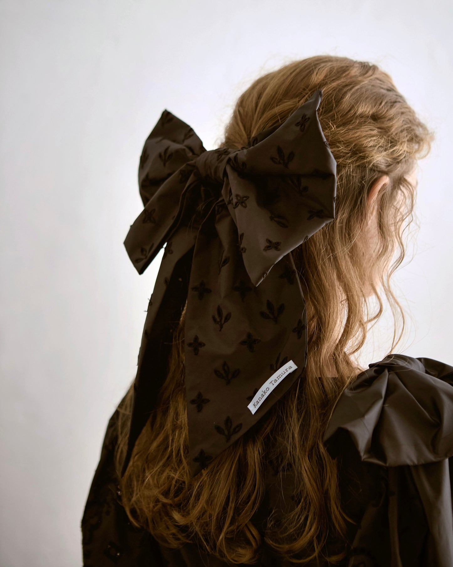 Taffeta Eyelet Lace Barrette(Black)