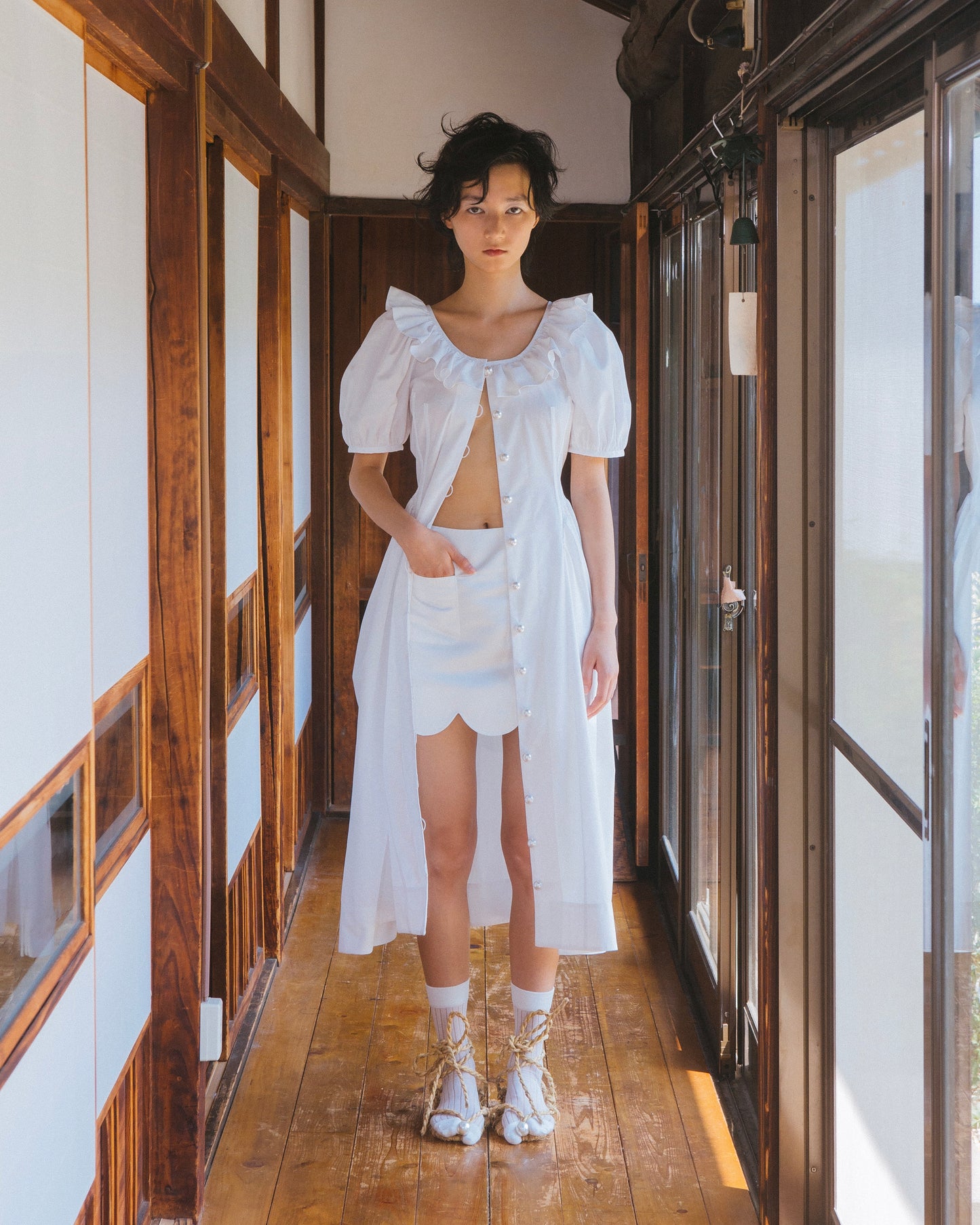 Cotton Princess Dress(White)