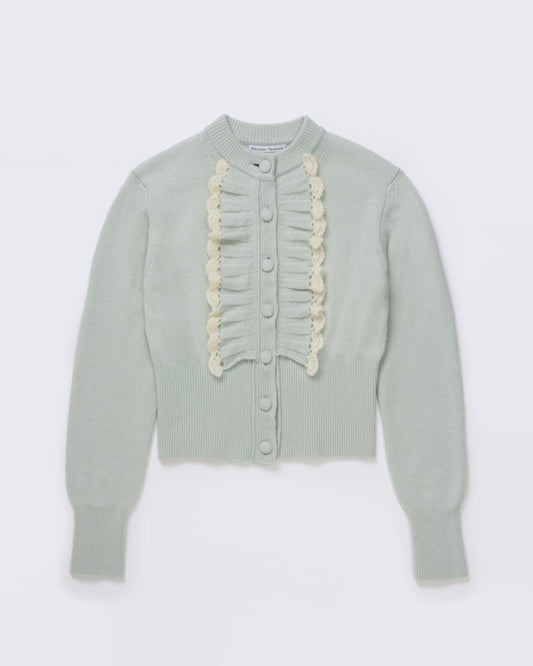Ruffle Knit Cardigan(Mint)